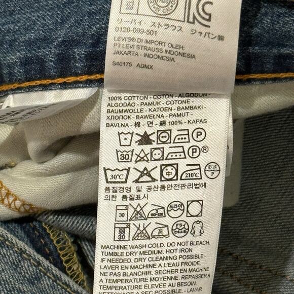 Levis 541 Athletic Fit Distressed Jeans Mens 36x32 Blue Medium Wash 100% Cotton - Picture 3 of 11